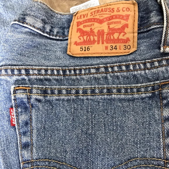Levis 516 Jeans Men's DenimSize 34 x 30 - Picture 3 of 5